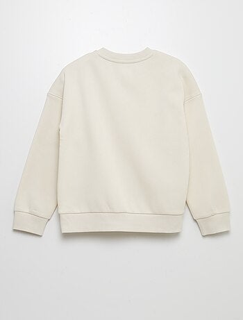 Sudadera de cuello redondo estampada - colección fácil de poner