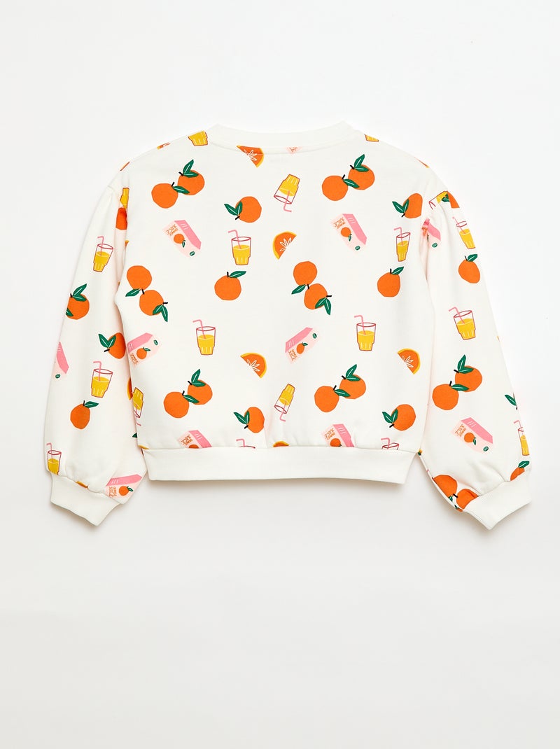 Sudadera de cuello redondo estampada - Grafik Edition Blanco - Kiabi