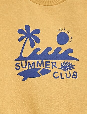 Sudadera de cuello redondo estampada