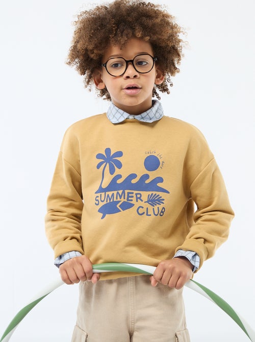 Sudadera de cuello redondo estampada - Kiabi