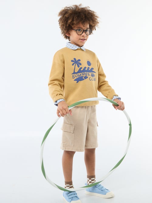 Sudadera de cuello redondo estampada - Kiabi