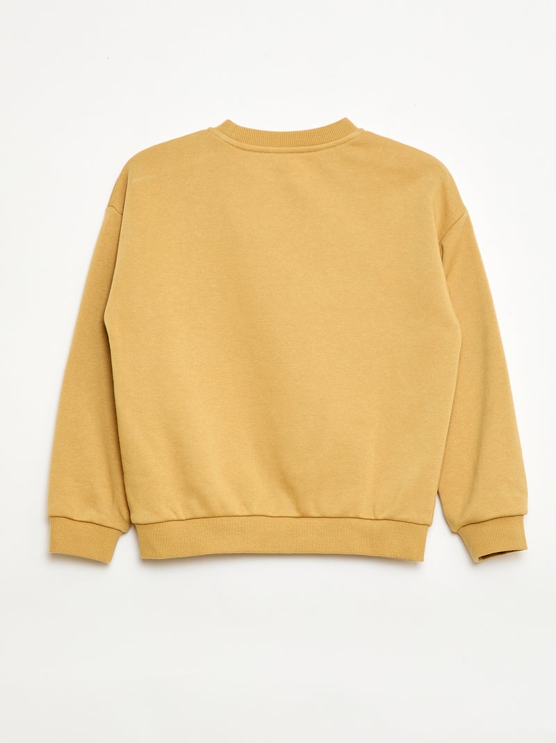 Sudadera de cuello redondo estampada Amarillo - Kiabi