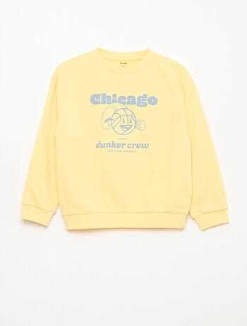 Sudadera de cuello redondo estampada