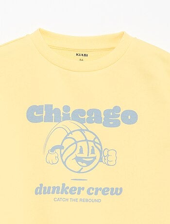 Sudadera de cuello redondo estampada