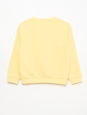 Sudadera de cuello redondo estampada