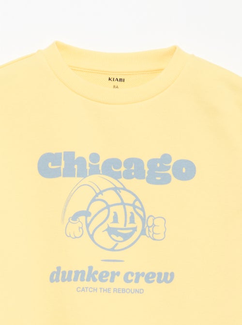 Sudadera de cuello redondo estampada - Kiabi