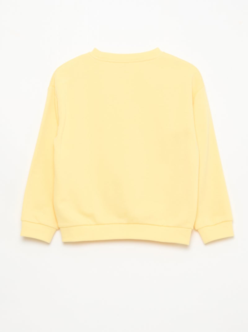 Sudadera de cuello redondo estampada Amarillo - Kiabi
