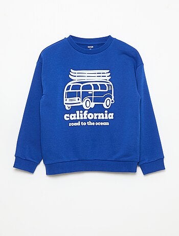 Sudadera de cuello redondo estampada