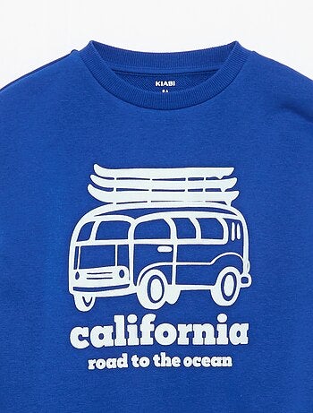 Sudadera de cuello redondo estampada