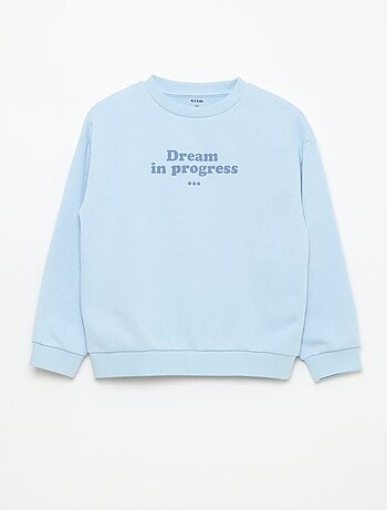 Sudadera de cuello redondo estampada