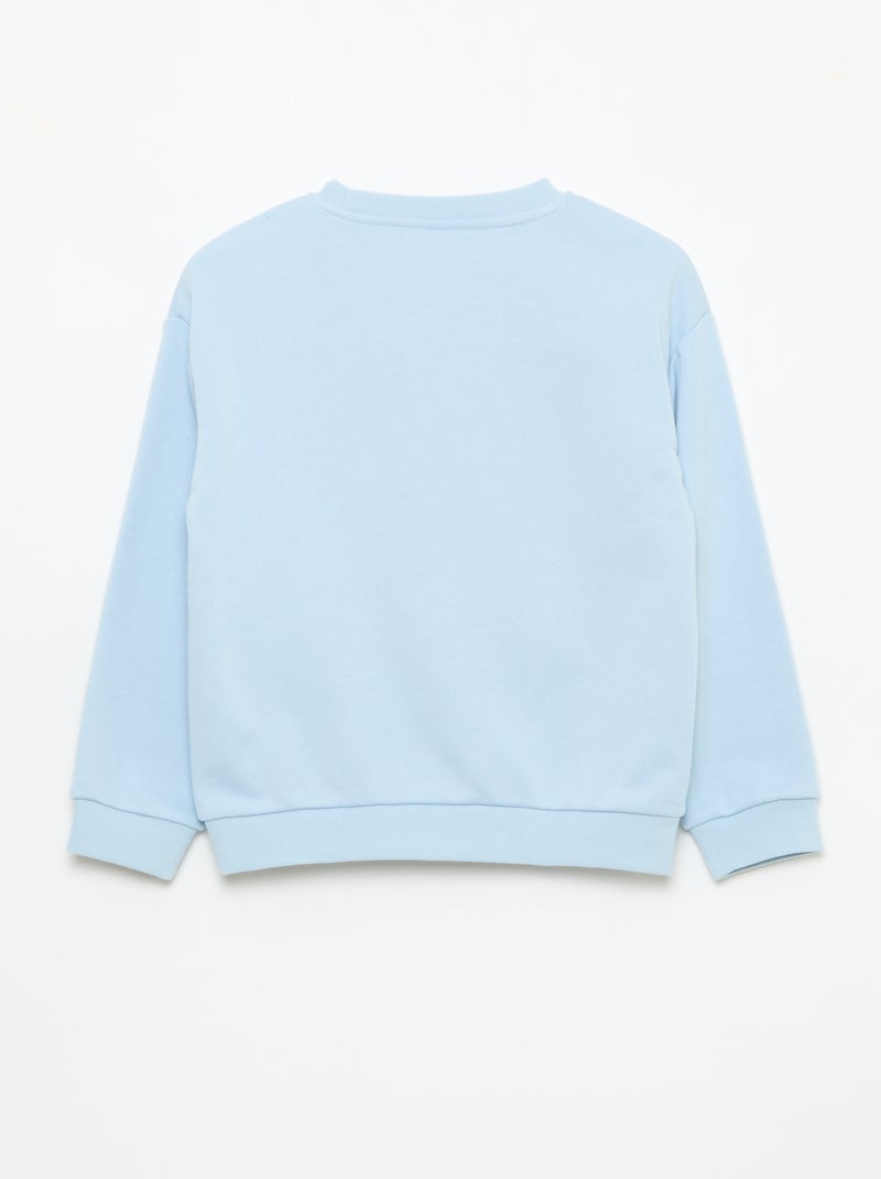 Sudadera de cuello redondo estampada Azul - Kiabi