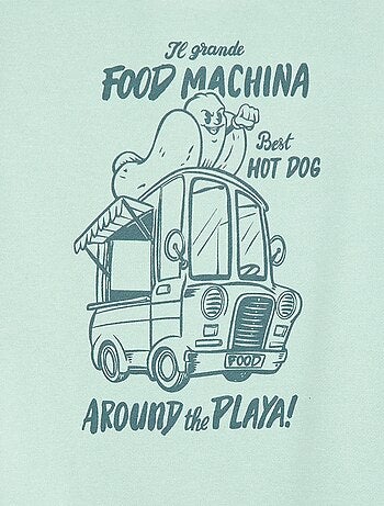 Sudadera de cuello redondo estampada