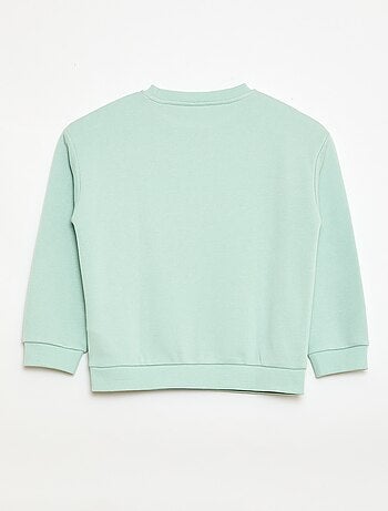 Sudadera de cuello redondo estampada