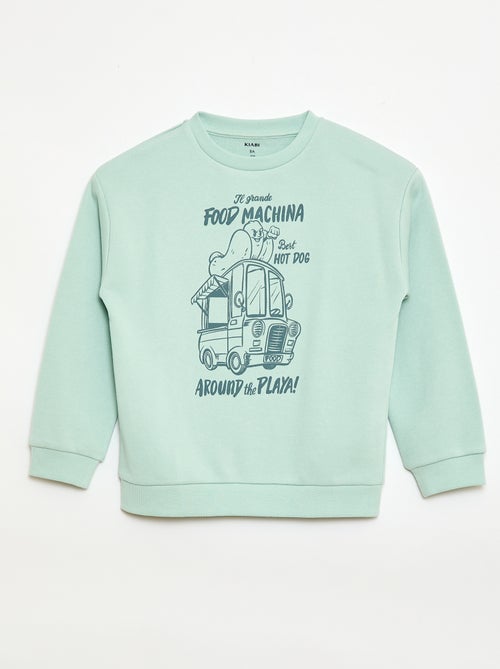 Sudadera de cuello redondo estampada - Kiabi