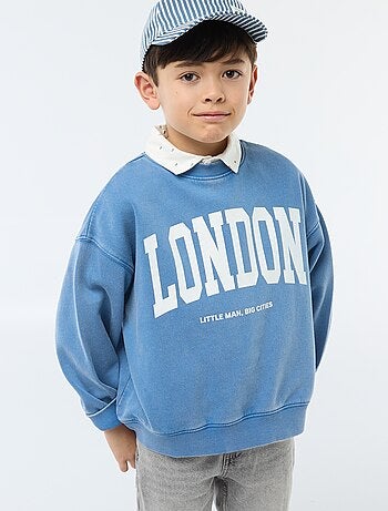 Sudadera de cuello redondo estampada