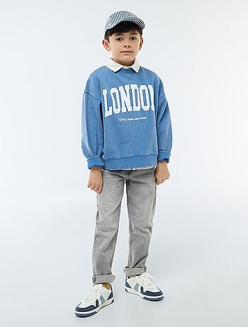 Sudadera de cuello redondo estampada