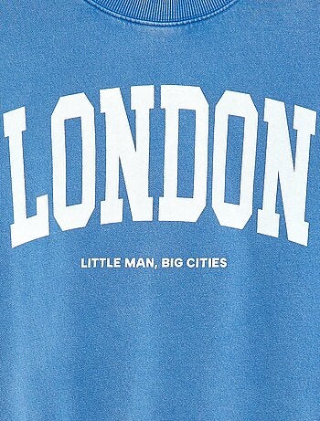 Sudadera de cuello redondo estampada