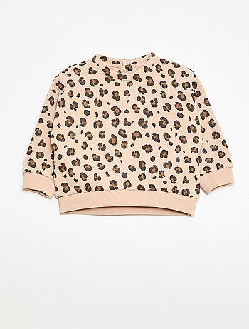 Sudadera de cuello redondo estampada