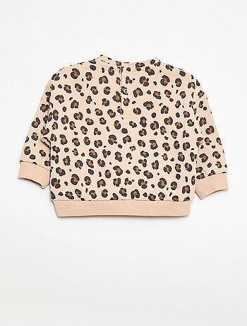 Sudadera de cuello redondo estampada