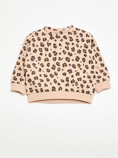 Sudadera de cuello redondo estampada - Kiabi