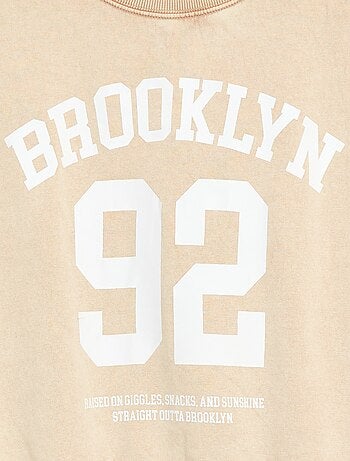 Sudadera de cuello redondo estampada