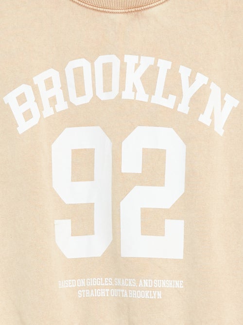 Sudadera de cuello redondo estampada - Kiabi