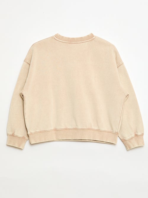 Sudadera de cuello redondo estampada - Kiabi