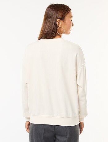 Sudadera de cuello redondo estampada