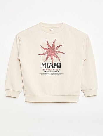 Sudadera de cuello redondo estampada