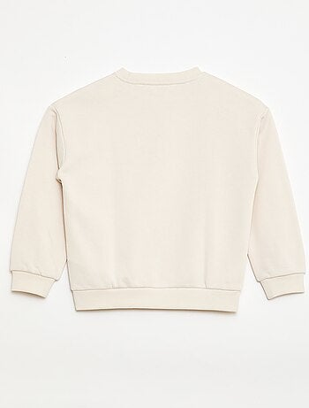 Sudadera de cuello redondo estampada