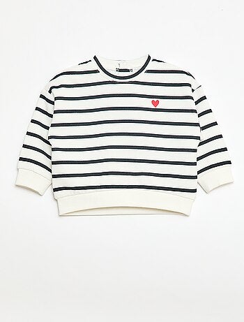 Sudadera de cuello redondo estampada