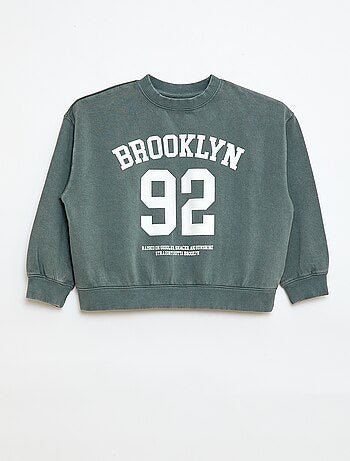 Sudadera de cuello redondo estampada