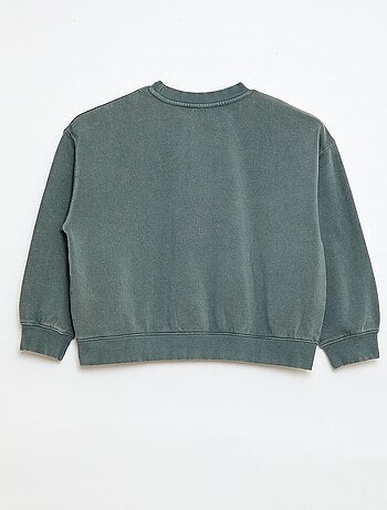 Sudadera de cuello redondo estampada