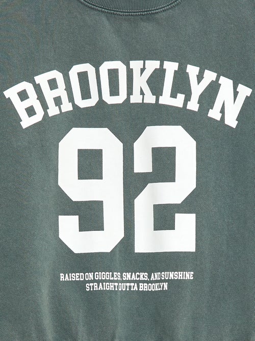 Sudadera de cuello redondo estampada - Kiabi