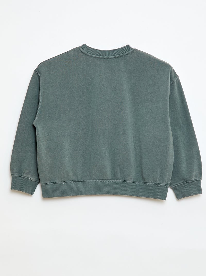 Sudadera de cuello redondo estampada Gris - Kiabi
