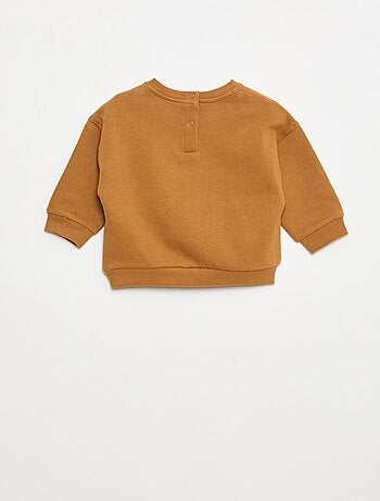 Sudadera de cuello redondo estampada
