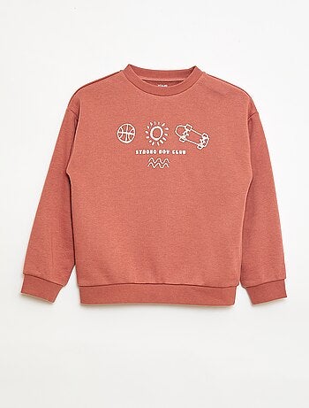 Sudadera de cuello redondo estampada