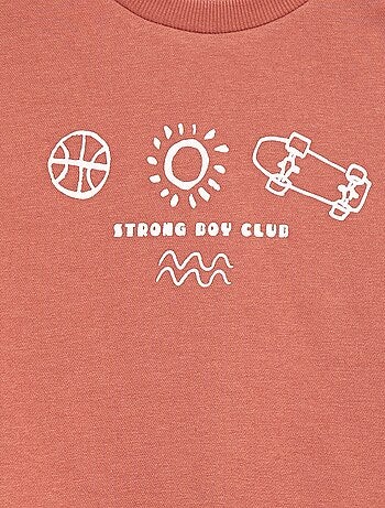 Sudadera de cuello redondo estampada