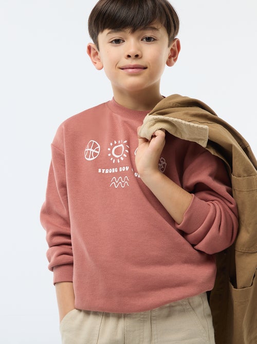 Sudadera de cuello redondo estampada - Kiabi