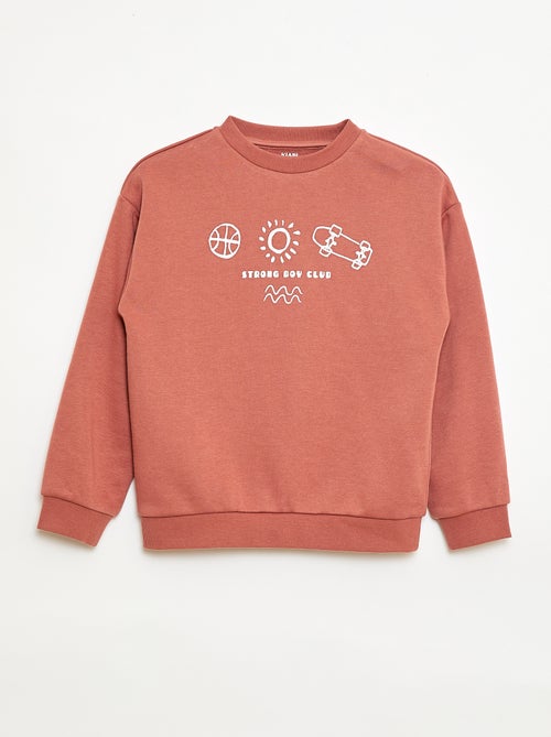 Sudadera de cuello redondo estampada - Kiabi