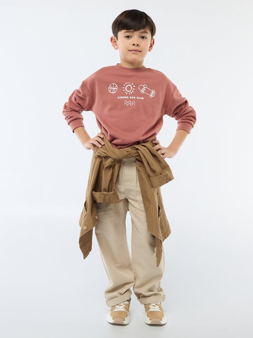 Sudadera de cuello redondo estampada - Kiabi