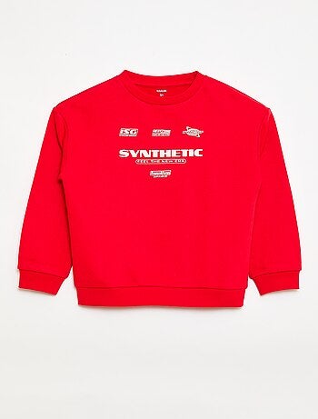 Sudadera de cuello redondo estampada