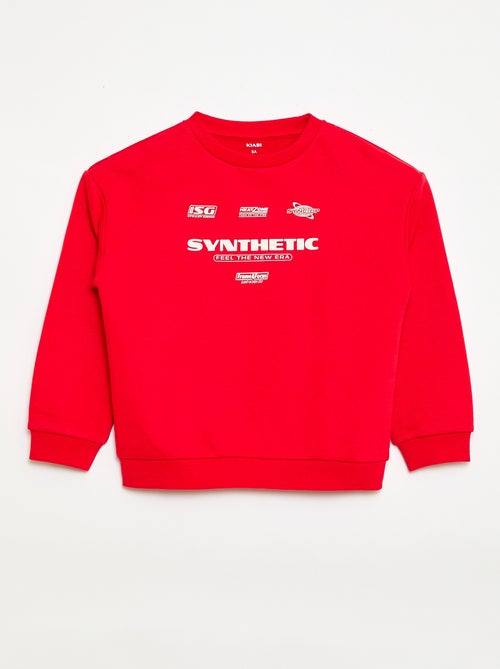 Sudadera de cuello redondo estampada - Kiabi