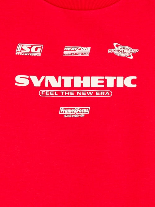 Sudadera de cuello redondo estampada - Kiabi