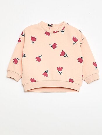 Sudadera de cuello redondo estampada