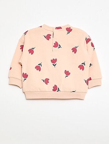 Sudadera de cuello redondo estampada