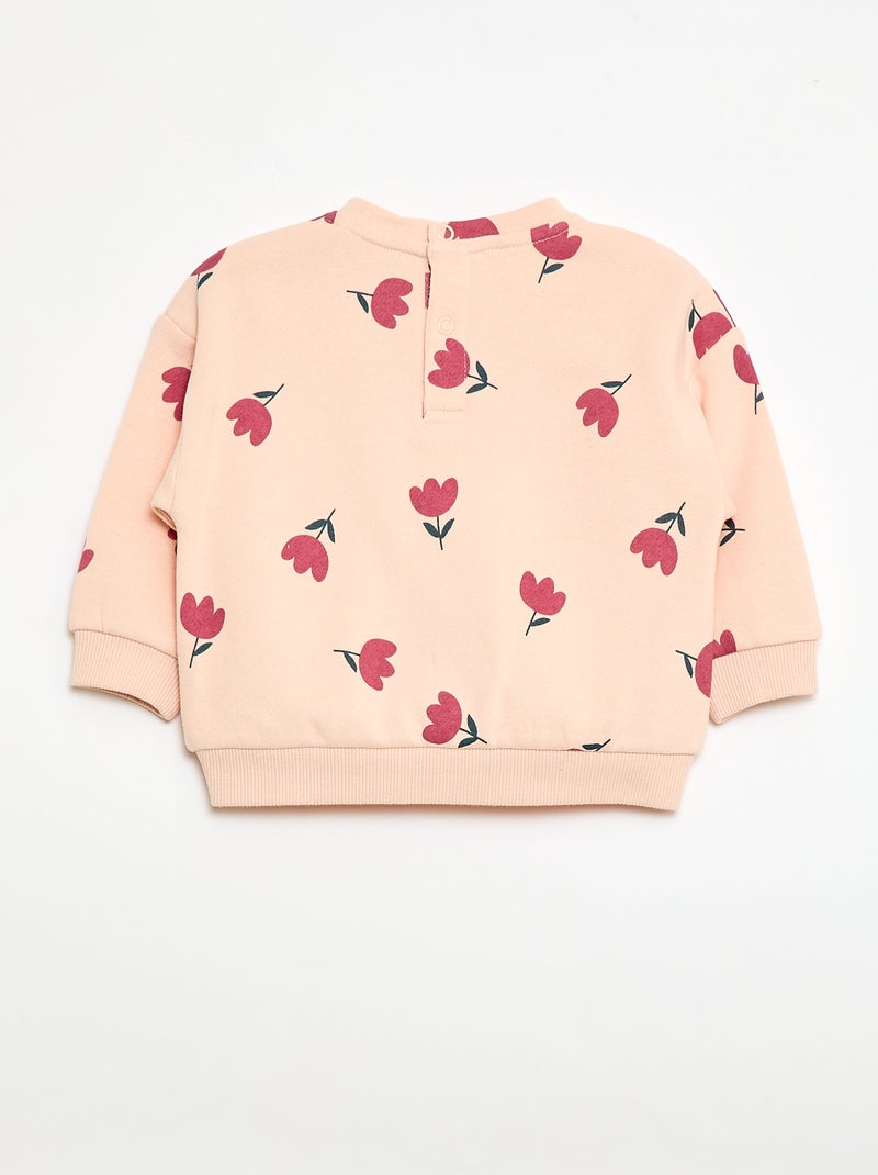 Sudadera de cuello redondo estampada Rosa - Kiabi