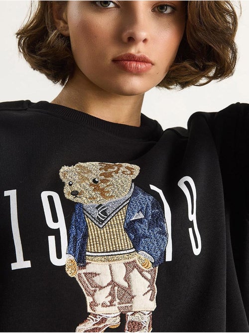 Sudadera de cuello redondo estampada y corte relajado lucci - Kiabi Sudadera de cuello redondo estampada y corte relajado lucci - Kiabi
