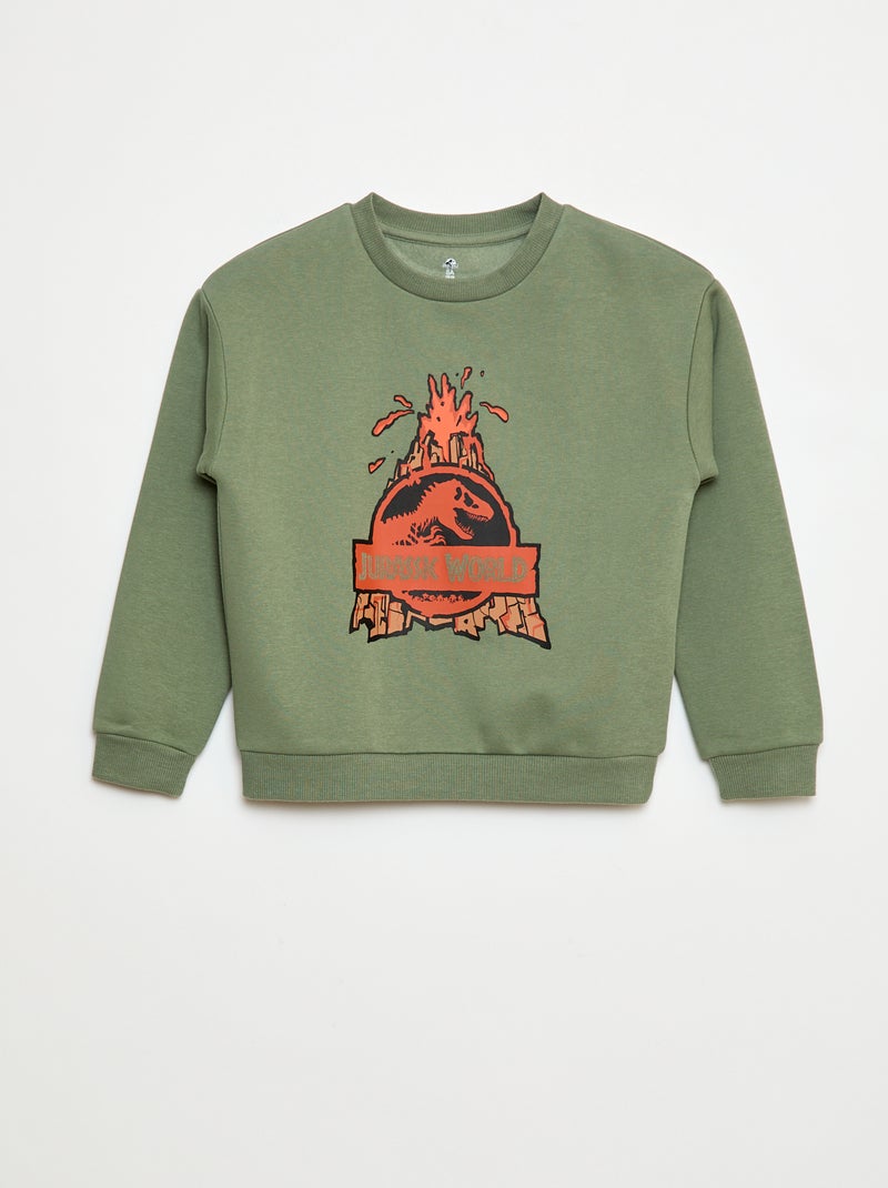 Sudadera de cuello redondo 'Jurassic World' Verde - Kiabi