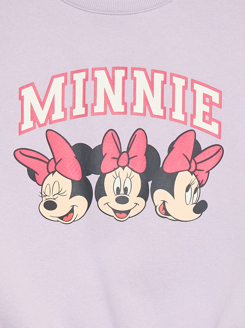 Sudadera de cuello redondo 'Minnie' Purpura - Kiabi